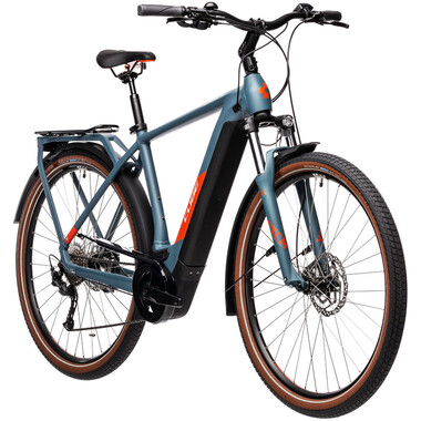 Bicicleta de viaje eléctrica CUBE KATHMANDU HYBRID ONE 500 DIAMANT Azul/Rojo 2021 0